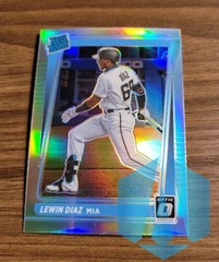 2021 Donruss Optic #98 Lewin Diaz RATED ROOKIE SILVER HOLO PRIZM SP RC Marlins